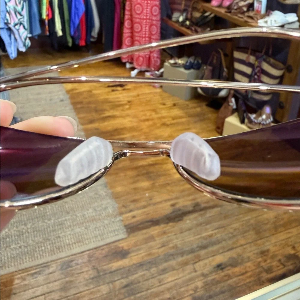 ROKA Rio Polarized Aviator Sunglasses Gold Alloy Brown Lens Case Unisex Fit